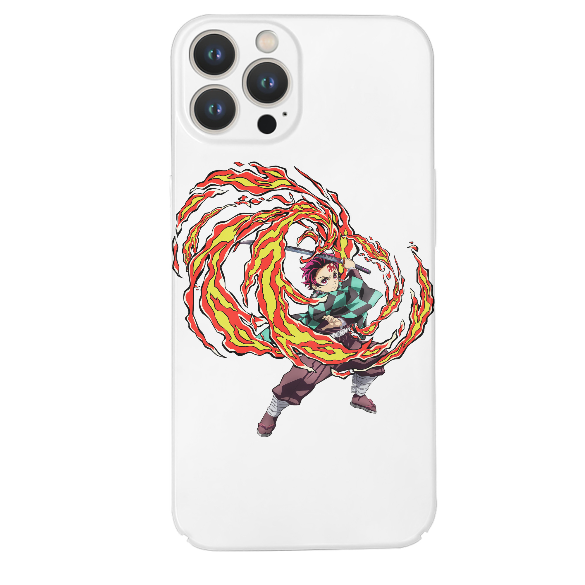 （画像用） 鬼滅の刃 竈門 炭治郎／かまど たんじろう Kamado Tanjirou 【iPhone 14シリーズ対応】ハードケース